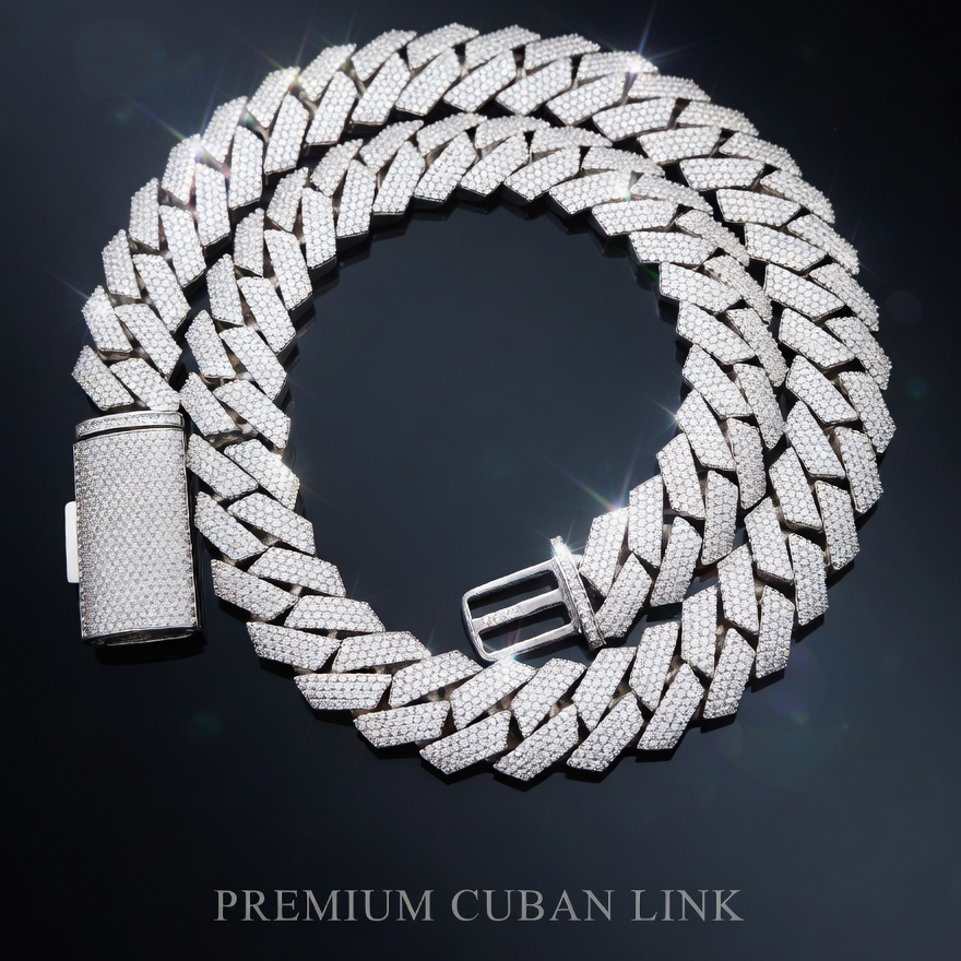 Glacier Cuban — Iced Out Moissanite Cuban Link Chain
